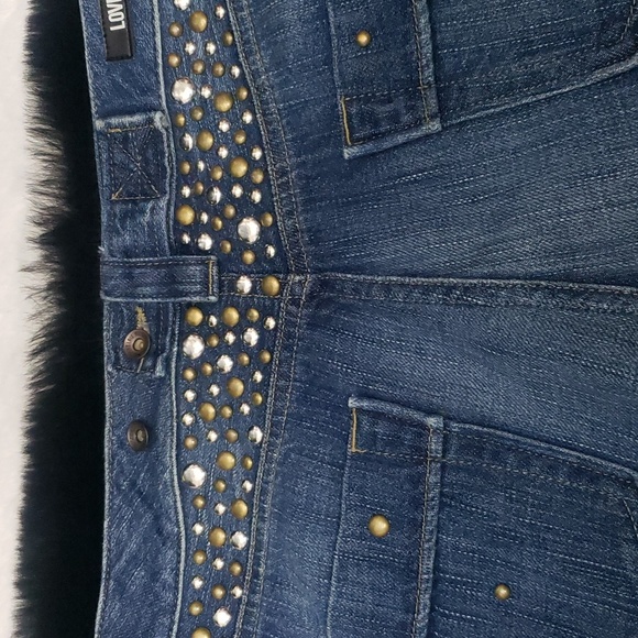 Love Moschino Blue Studded Jeans Size 26 - Picture 11 of 12